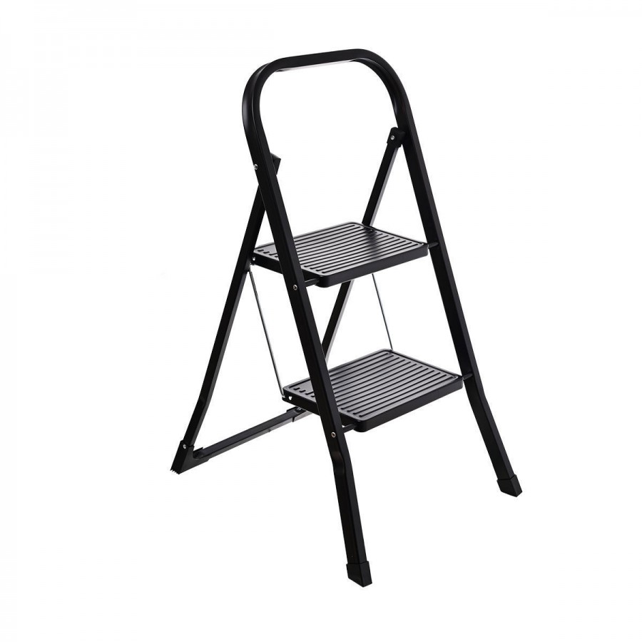 ESTIA ΣΚΑΛΟΣΚΑΜΠΟ NEO BLACK ΜΕ 2 ΣΚΑΛΙΑ 46x55x81cm