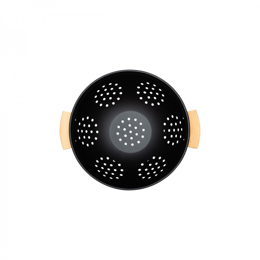 ESTIA ΣΟΥΡΩΤΗΡΙ ΖΥΜΑΡΙΚΩΝ BAMBOO ESSENTIALS ΜΕΤΑΛΛΙΚΟ ΜΕ ΛΑΒΕΣ 24x24x13.7cm ΜΑΥΡΟ