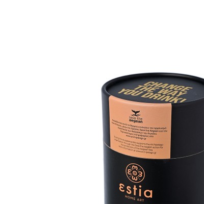 ESTIA ΘΕΡΜΟΣ COFFEE MUG SAVE THE AEGEAN 350ml MIDNIGHT BLACK ESTIA ΘΕΡΜΟΣ COFFEE MUG SAVE THE AEGEAN 350ml MIDNIGHT BLACK
