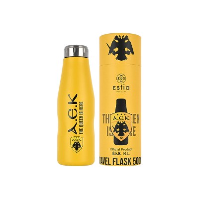 ESTIA ΘΕΡΜΟΣ TRAVEL FLASK AEK BC EDITION 500ml ESTIA ΘΕΡΜΟΣ TRAVEL FLASK AEK BC EDITION 500ml