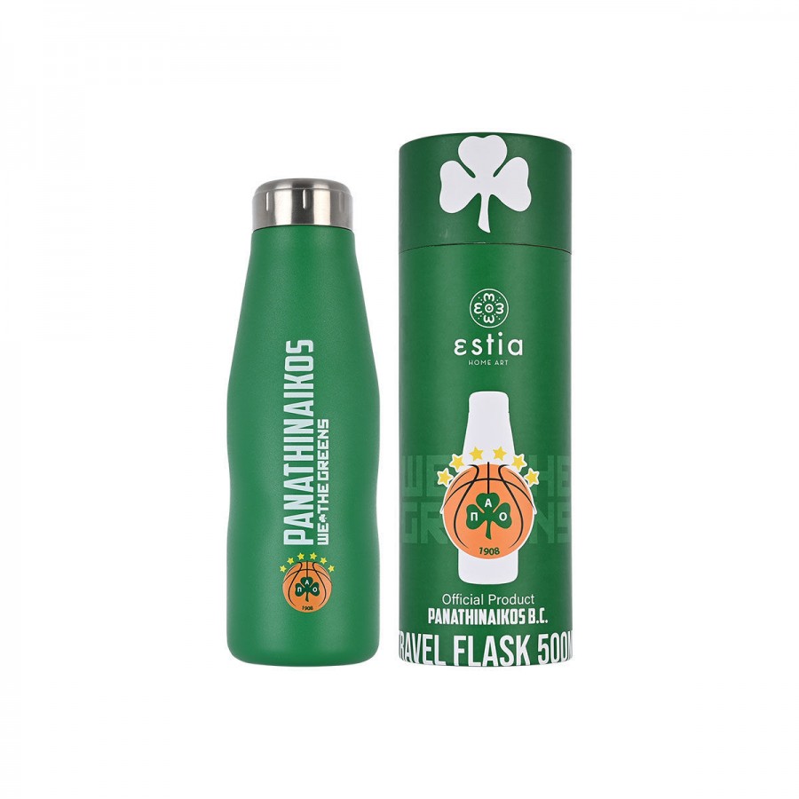 ESTIA ΘΕΡΜΟΣ TRAVEL FLASK PANATHINAIKOS BC EDITION 500ml ESTIA ΘΕΡΜΟΣ TRAVEL FLASK PANATHINAIKOS BC EDITION 500ml