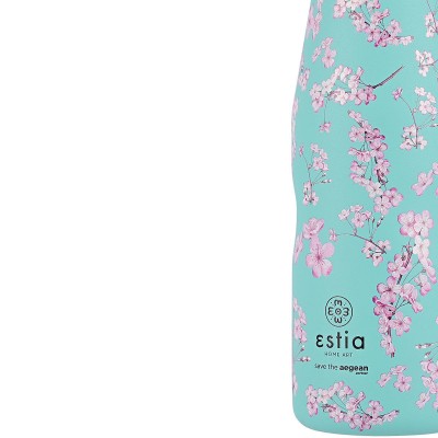 ESTIA ΘΕΡΜΟΣ TRAVEL FLASK SAVE THE AEGEAN 500ml BLOSSOM GREEN