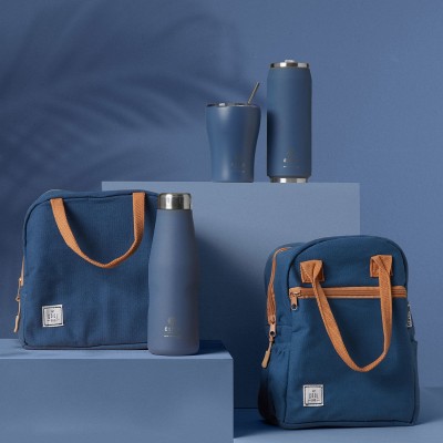 ESTIA ΘΕΡΜΟΣ TRAVEL FLASK SAVE THE AEGEAN 500ml DENIM BLUE ESTIA ΘΕΡΜΟΣ TRAVEL FLASK SAVE THE AEGEAN 500ml DENIM BLUE