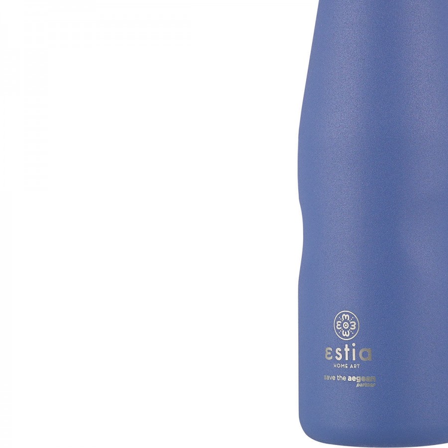 ESTIA ΘΕΡΜΟΣ TRAVEL FLASK SAVE THE AEGEAN 500ml DENIM BLUE ESTIA ΘΕΡΜΟΣ TRAVEL FLASK SAVE THE AEGEAN 500ml DENIM BLUE