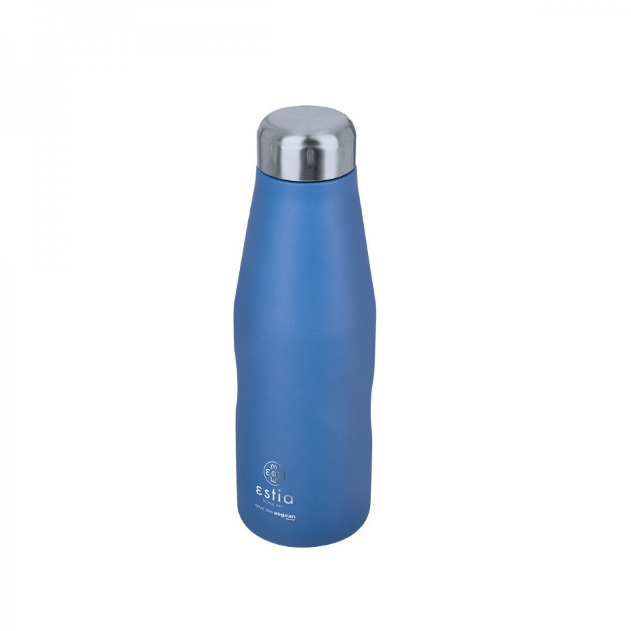 ESTIA ΘΕΡΜΟΣ TRAVEL FLASK SAVE THE AEGEAN 500ml DENIM BLUE ESTIA ΘΕΡΜΟΣ TRAVEL FLASK SAVE THE AEGEAN 500ml DENIM BLUE