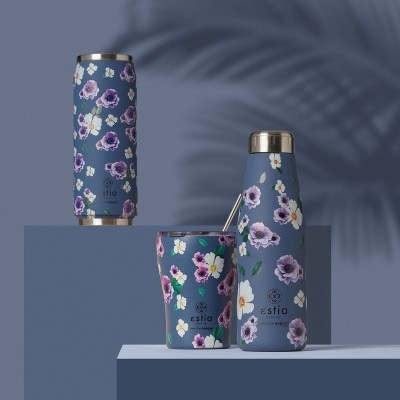 ESTIA ΘΕΡΜΟΣ TRAVEL FLASK SAVE THE AEGEAN 500ml GARDEN BLUE ESTIA ΘΕΡΜΟΣ TRAVEL FLASK SAVE THE AEGEAN 500ml GARDEN BLUE