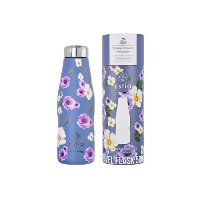 ESTIA ΘΕΡΜΟΣ TRAVEL FLASK SAVE THE AEGEAN 500ml GARDEN BLUE ESTIA ΘΕΡΜΟΣ TRAVEL FLASK SAVE THE AEGEAN 500ml GARDEN BLUE