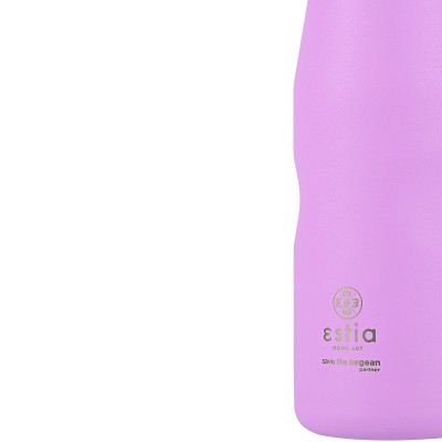 ESTIA ΘΕΡΜΟΣ TRAVEL FLASK SAVE THE AEGEAN 500ml LAVENDER PURPLE ESTIA ΘΕΡΜΟΣ TRAVEL FLASK SAVE THE AEGEAN 500ml LAVENDER PURPLE
