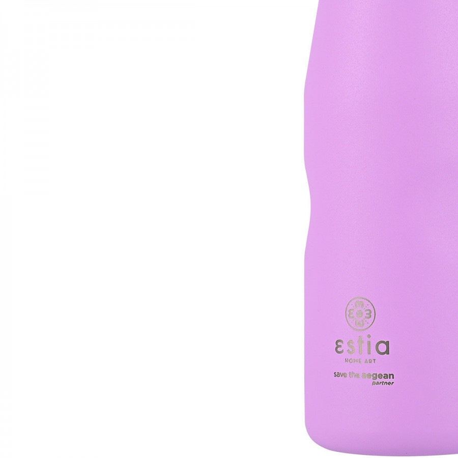 ESTIA ΘΕΡΜΟΣ TRAVEL FLASK SAVE THE AEGEAN 500ml LAVENDER PURPLE ESTIA ΘΕΡΜΟΣ TRAVEL FLASK SAVE THE AEGEAN 500ml LAVENDER PURPLE
