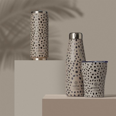 ESTIA ΘΕΡΜΟΣ TRAVEL FLASK SAVE THE AEGEAN 500ml LEOPARD TAUPE ESTIA ΘΕΡΜΟΣ TRAVEL FLASK SAVE THE AEGEAN 500ml LEOPARD TAUPE