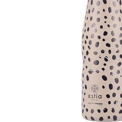 ESTIA ΘΕΡΜΟΣ TRAVEL FLASK SAVE THE AEGEAN 500ml LEOPARD TAUPE ESTIA ΘΕΡΜΟΣ TRAVEL FLASK SAVE THE AEGEAN 500ml LEOPARD TAUPE