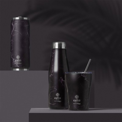 ESTIA ΘΕΡΜΟΣ TRAVEL FLASK SAVE THE AEGEAN 500ml PENTELICA BLACK ESTIA ΘΕΡΜΟΣ TRAVEL FLASK SAVE THE AEGEAN 500ml PENTELICA BLACK