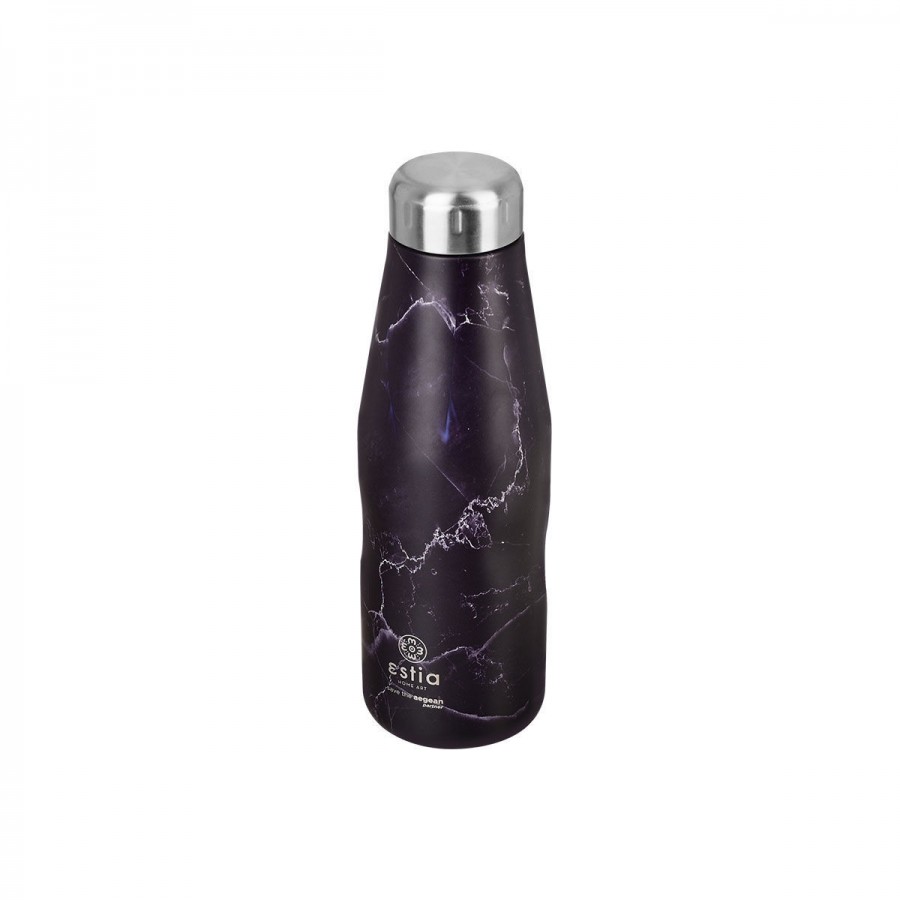 ESTIA ΘΕΡΜΟΣ TRAVEL FLASK SAVE THE AEGEAN 500ml PENTELICA BLACK ESTIA ΘΕΡΜΟΣ TRAVEL FLASK SAVE THE AEGEAN 500ml PENTELICA BLACK