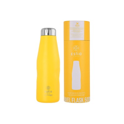 ESTIA ΘΕΡΜΟΣ TRAVEL FLASK SAVE THE AEGEAN 500ml PINEAPPLE YELLOW ESTIA ΘΕΡΜΟΣ TRAVEL FLASK SAVE THE AEGEAN 500ml PINEAPPLE YELLOW