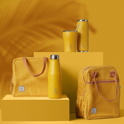 ESTIA ΘΕΡΜΟΣ TRAVEL FLASK SAVE THE AEGEAN 500ml PINEAPPLE YELLOW ESTIA ΘΕΡΜΟΣ TRAVEL FLASK SAVE THE AEGEAN 500ml PINEAPPLE YELLOW
