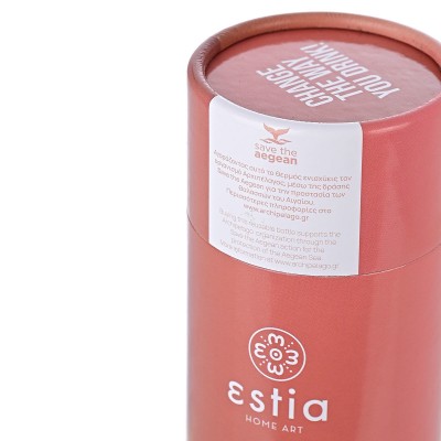 ESTIA ΘΕΡΜΟΣ TRAVEL FLASK SAVE THE AEGEAN 500ml ROSE GOLD ESTIA ΘΕΡΜΟΣ TRAVEL FLASK SAVE THE AEGEAN 500ml ROSE GOLD