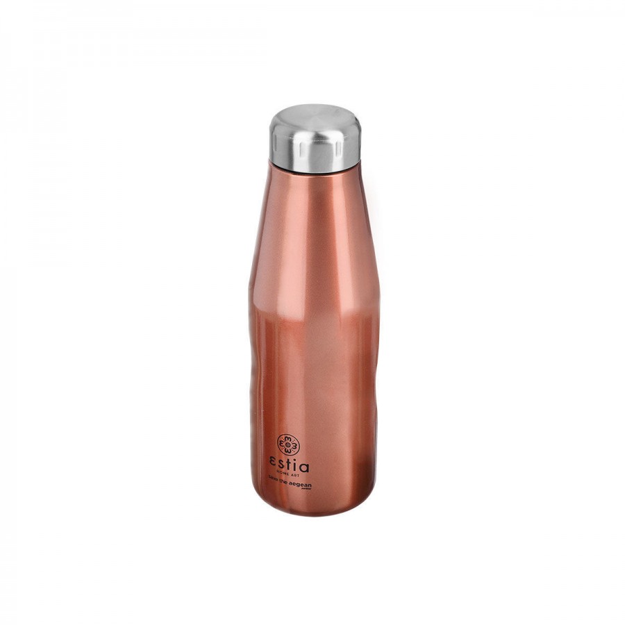 ESTIA ΘΕΡΜΟΣ TRAVEL FLASK SAVE THE AEGEAN 500ml ROSE GOLD ESTIA ΘΕΡΜΟΣ TRAVEL FLASK SAVE THE AEGEAN 500ml ROSE GOLD