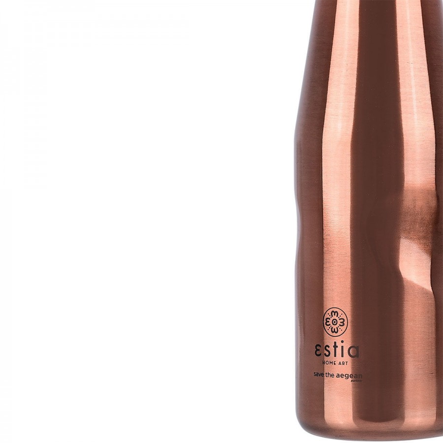 ESTIA ΘΕΡΜΟΣ TRAVEL FLASK SAVE THE AEGEAN 500ml ROSE GOLD ESTIA ΘΕΡΜΟΣ TRAVEL FLASK SAVE THE AEGEAN 500ml ROSE GOLD