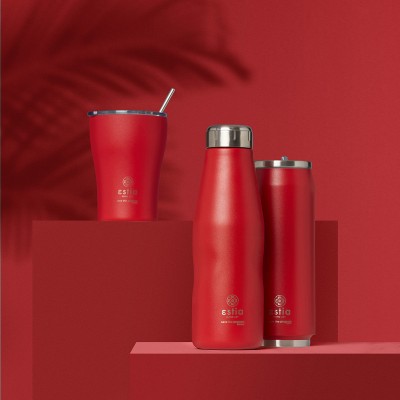 ESTIA ΘΕΡΜΟΣ TRAVEL FLASK SAVE THE AEGEAN 500ml SCARLET RED ESTIA ΘΕΡΜΟΣ TRAVEL FLASK SAVE THE AEGEAN 500ml SCARLET RED