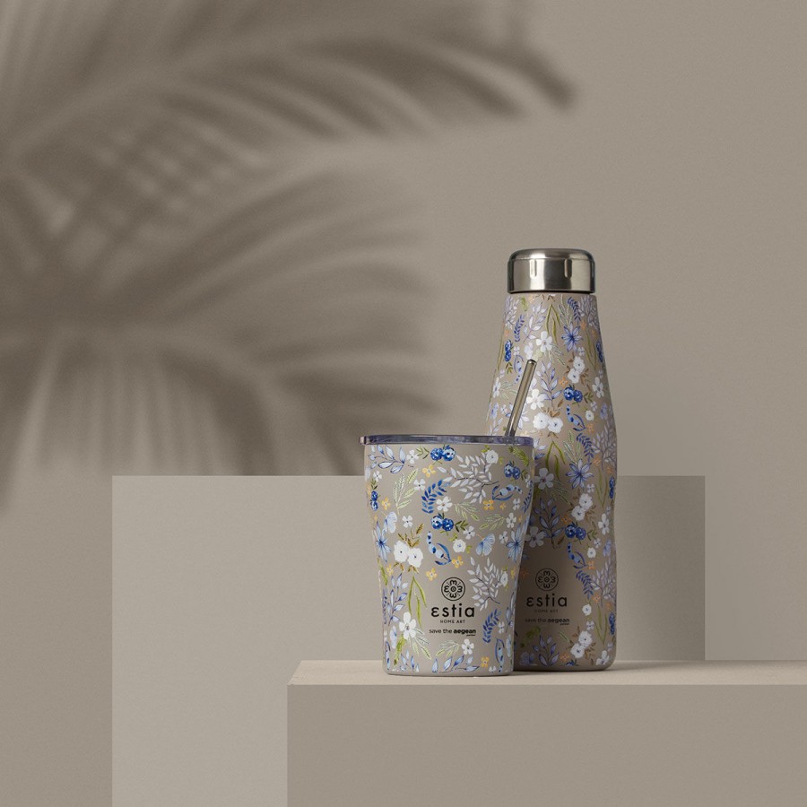 ESTIA ΘΕΡΜΟΣ TRAVEL FLASK SAVE THE AEGEAN 500ml SYMPHONY TAUPE ESTIA ΘΕΡΜΟΣ TRAVEL FLASK SAVE THE AEGEAN 500ml SYMPHONY TAUPE