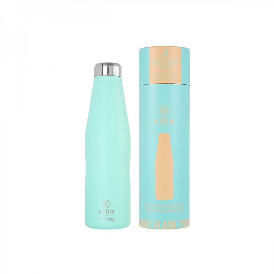 ESTIA ΘΕΡΜΟΣ TRAVEL FLASK SAVE THE AEGEAN 750ml BERMUDA GREEN ESTIA ΘΕΡΜΟΣ TRAVEL FLASK SAVE THE AEGEAN 750ml BERMUDA GREEN