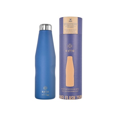 ESTIA ΘΕΡΜΟΣ TRAVEL FLASK SAVE THE AEGEAN 750ml DENIM BLUE ESTIA ΘΕΡΜΟΣ TRAVEL FLASK SAVE THE AEGEAN 750ml DENIM BLUE