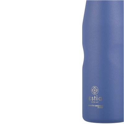 ESTIA ΘΕΡΜΟΣ TRAVEL FLASK SAVE THE AEGEAN 750ml DENIM BLUE ESTIA ΘΕΡΜΟΣ TRAVEL FLASK SAVE THE AEGEAN 750ml DENIM BLUE