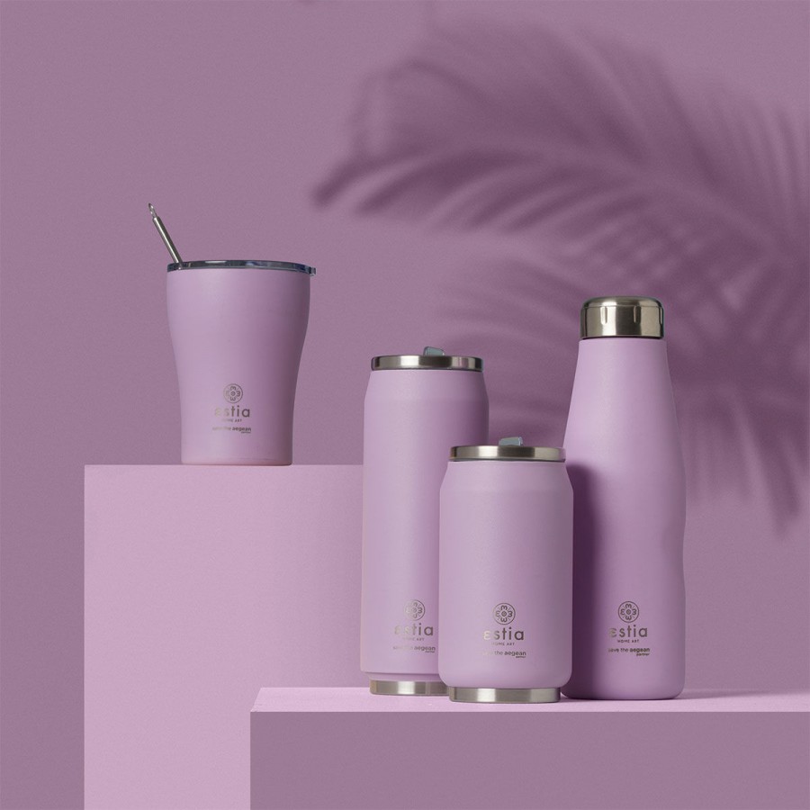 ESTIA ΘΕΡΜΟΣ TRAVEL FLASK SAVE THE AEGEAN 750ml LAVENDER PURPLE ESTIA ΘΕΡΜΟΣ TRAVEL FLASK SAVE THE AEGEAN 750ml LAVENDER PURPLE