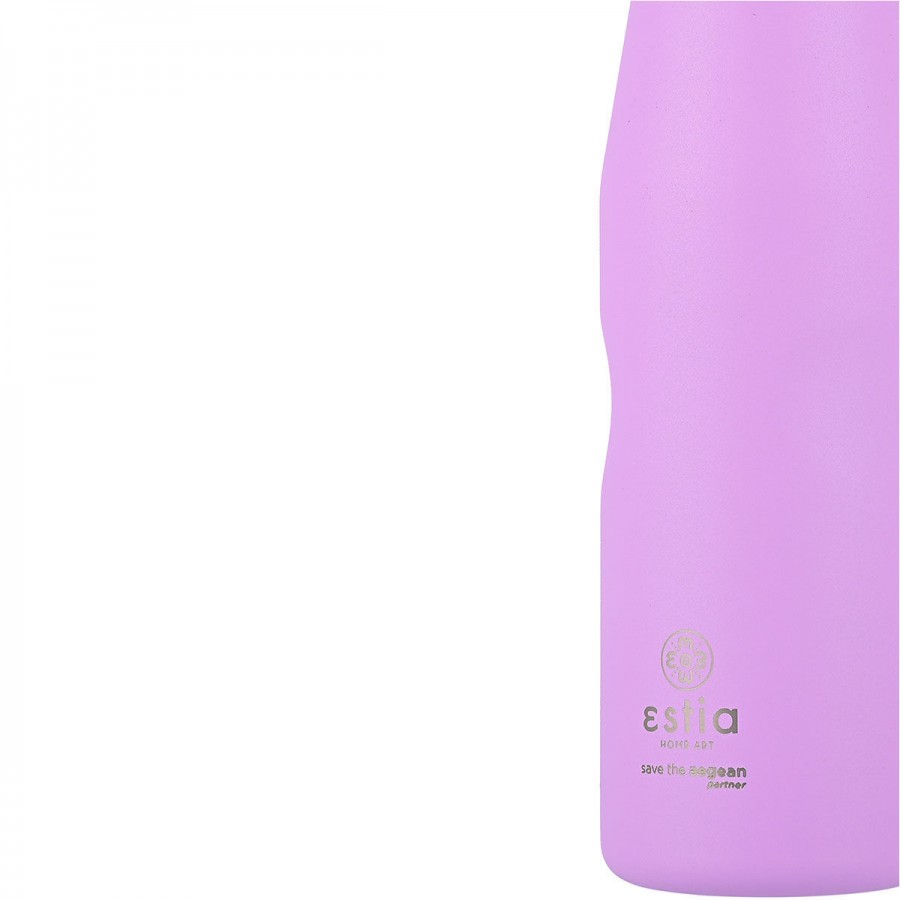 ESTIA ΘΕΡΜΟΣ TRAVEL FLASK SAVE THE AEGEAN 750ml LAVENDER PURPLE ESTIA ΘΕΡΜΟΣ TRAVEL FLASK SAVE THE AEGEAN 750ml LAVENDER PURPLE