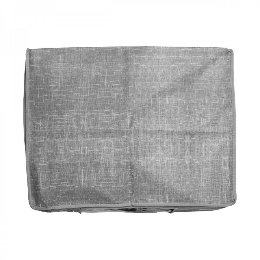 ESTIA ΘΗΚΗ ΑΠΟΘΗΚΕΥΣΗΣ GREY NON WOVEN ΥΦΑΣΜΑΤΙΝΗ ΜΕ ΔΙΠΛΟ ΦΕΡΜΟΥΑΡ 60x45x30cm