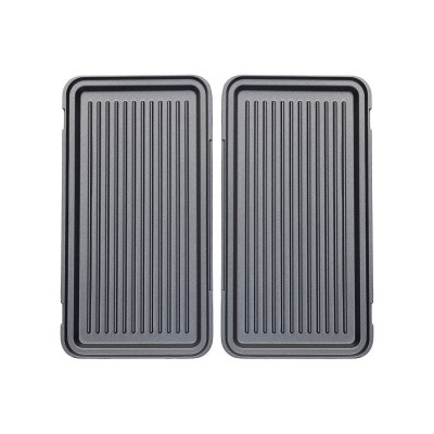 ESTIA ΤΟΣΤΙΕΡΑ BLACK & INOX 2 ΘΕΣΕΩΝ 850w ΜΕ ΑΠΟΣΠΩΜΕΝΕΣ ΑΝΤΙΚΟΛΛΗΤΙΚΕΣ ΠΛΑΚΕΣ