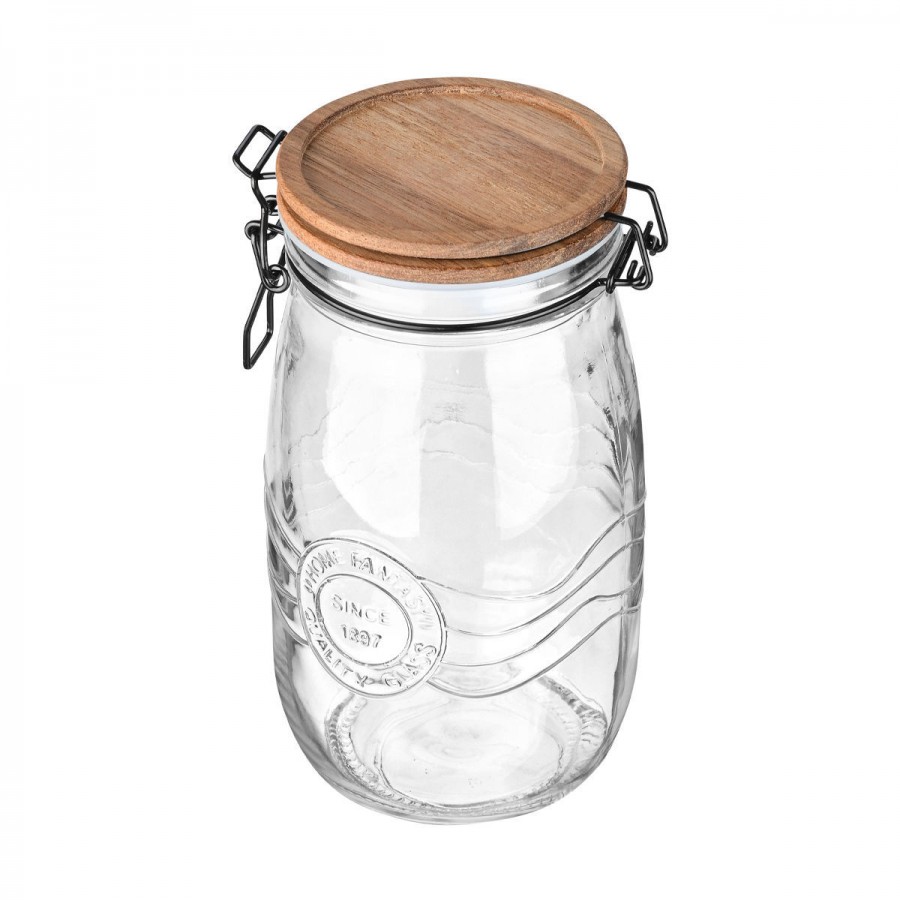 ESTIA ΔΟΧΕΙΟ ΑΠΟΘΗΚΕΥΣΗΣ ALLURE ΓΥΑΛΙΝΟ 1500ml ΜΕ ΚΛΙΠ ΚΑΠΑΚΙ