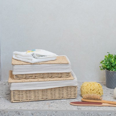 ESTIA ΚΟΥΤΙ ΑΠΟΘΗΚΕΥΣΗΣ & ΟΡΓΑΝΩΣΗΣ BOTANICA 28x20x10cm ΜΕ ΕΣΩΤΕΡΙΚΗ ΕΠΕΝΔΥΣΗ & ΚΑΠΑΚΙ