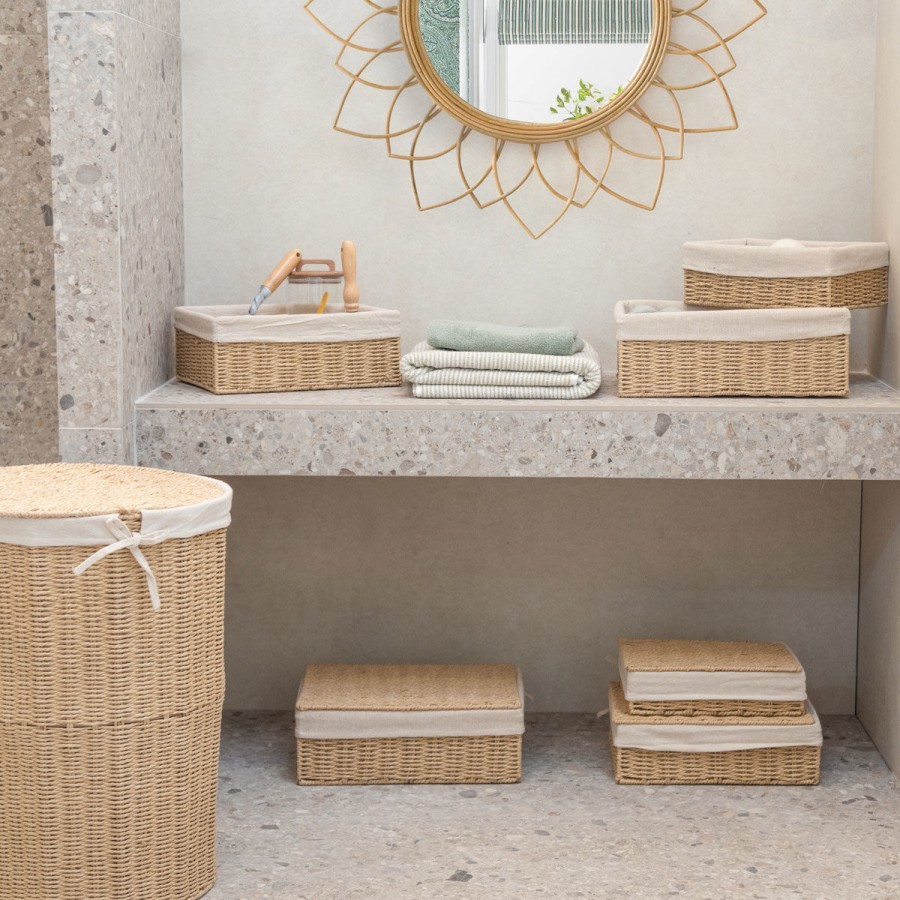 ESTIA ΚΟΥΤΙ ΑΠΟΘΗΚΕΥΣΗΣ & ΟΡΓΑΝΩΣΗΣ BOTANICA 28x20x10cm ΜΕ ΕΣΩΤΕΡΙΚΗ ΕΠΕΝΔΥΣΗ & ΚΑΠΑΚΙ