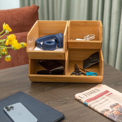 ESTIA ΚΟΥΤΙ ΟΡΓΑΝΩΣΗΣ BAMBOO ESSENTIALS 35x31x12.5cm ESTIA ΚΟΥΤΙ ΟΡΓΑΝΩΣΗΣ BAMBOO ESSENTIALS 35x31x12.5cm