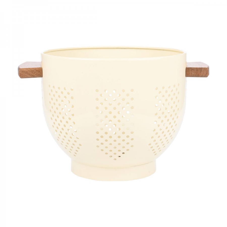 ESTIA ΣΟΥΡΩΤΗΡΙ ΖΥΜΑΡΙΚΩΝ ALLURE ΑΝΟΞΕΙΔΩΤΟ 22cm ΜΕ ΞΥΛΙΝΕΣ ΛΑΒΕΣ IVORY