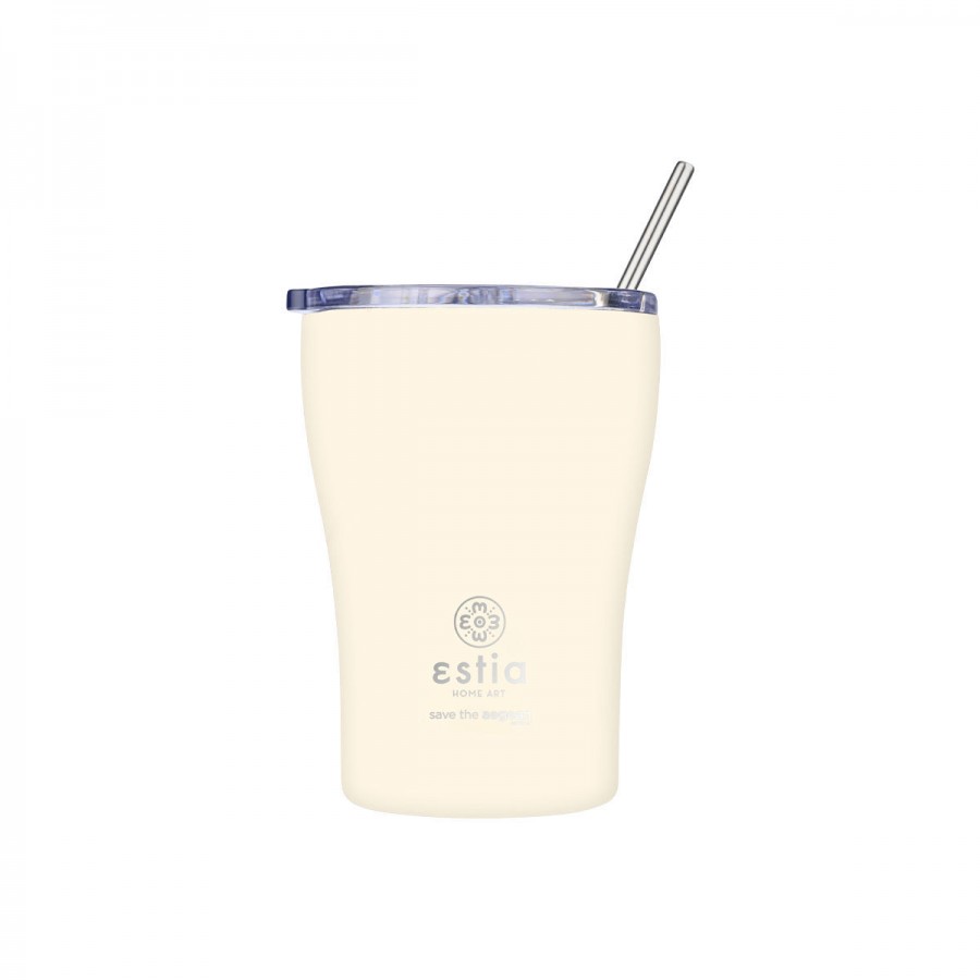 ESTIA ΘΕΡΜΟΣ COFFEE MUG SAVE THE AEGEAN 350ml LILY WHITE