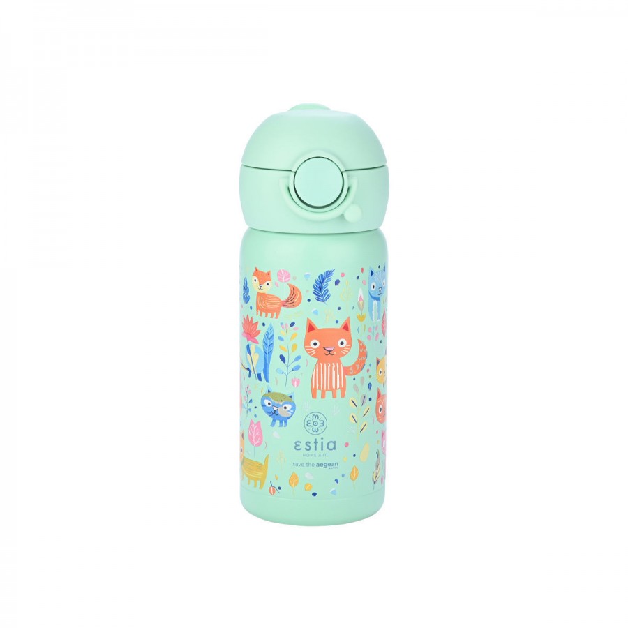 ESTIA ΘΕΡΜΟΣ ΠΑΙΔΙΚΟ 350ml FELINE FOLIAGE ESTIA ΘΕΡΜΟΣ ΠΑΙΔΙΚΟ 350ml FELINE FOLIAGE