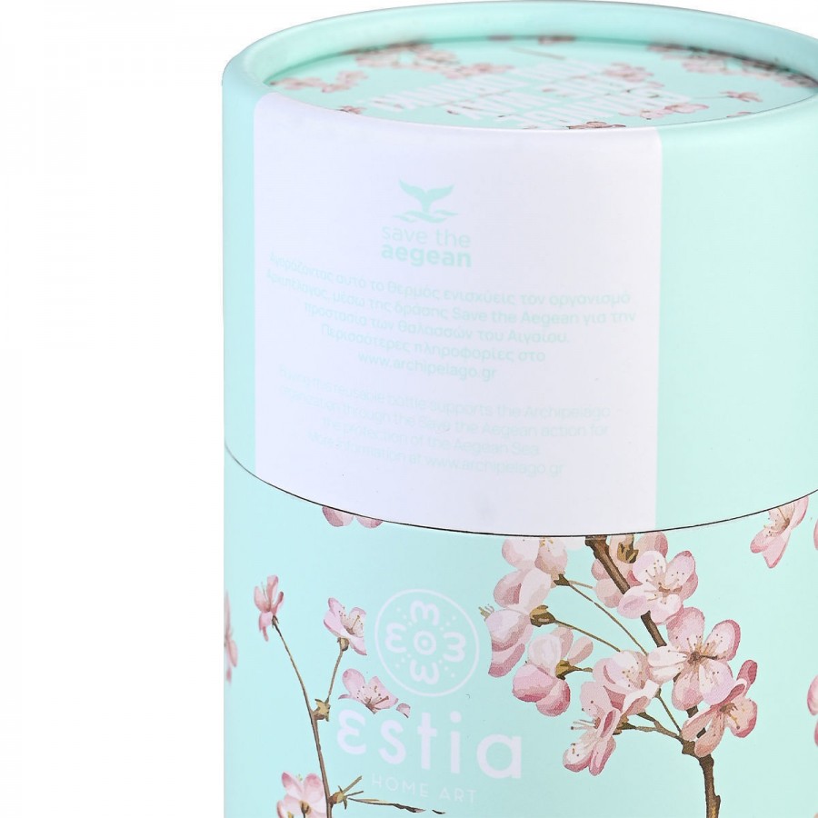 ESTIA ΘΕΡΜΟΣ TRAVEL MUG SAVE THE AEGEAN 500ml BLOSSOM GREEN ESTIA ΘΕΡΜΟΣ TRAVEL MUG SAVE THE AEGEAN 500ml BLOSSOM GREEN