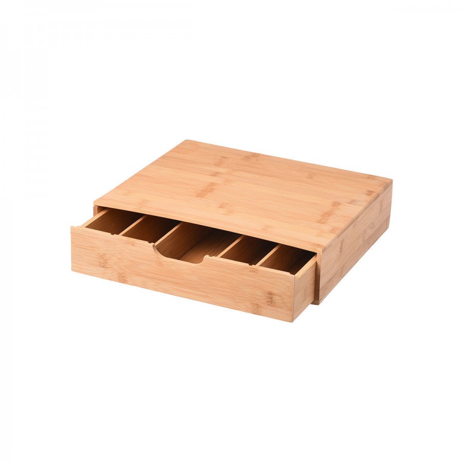 ESTIA ΘΗΚΗ ΓΙΑ ΚΑΨΟΥΛΕΣ ESPRESSO BAMBOO ESSENTIALS ΣΥΡΤΑΡΩΤΗ ΜΕ 5 ΡΥΘΜΙΖΟΜΕΝΕΣ ΘΕΣΕΙΣ