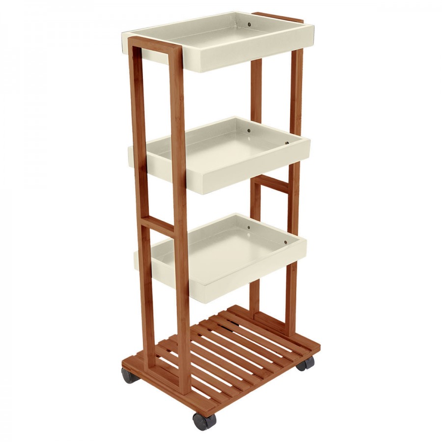 ESTIA ΤΡΟΛΕΪ ΑΠΟΘΗΚΕΥΣΗΣ ALLURE 4 ΕΠΙΠΕΔΩΝ IVORY