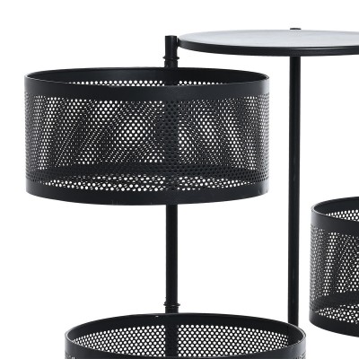 ESTIA ΤΡΟΛΕΪ ΑΠΟΘΗΚΕΥΣΗΣ ΜΕΤΑΛΛΙΚΟ ΜΕ 5 ΣΥΡΤΑΡΙΑ ΜΑΥΡΟ