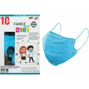 Famex Μάσκα Προστασίας FFP2 NR για Παιδιά Sky Blue 10τμχ