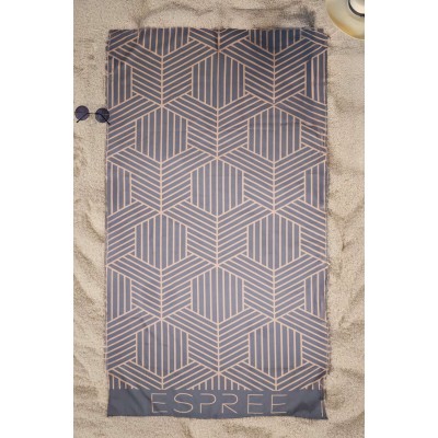 Πετσέτα Θαλάσσης Glam Grey 80X160 Espree