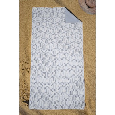 Πετσέτα Θαλάσσης Hexa Grey 80X160 Espree