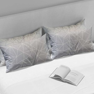 Σετ Μαξιλαροθήκες Βαμβακερές Mila Grey 2Τμχ 52X72 Espree