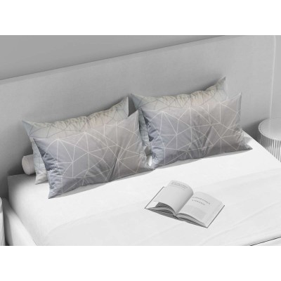 Σετ Μαξιλαροθήκες Βαμβακερές Mila Grey 2Τμχ 52X72 Espree