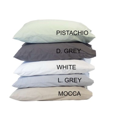Σετ Μαξιλαροθήκες Βαμβακερές Solid Dark Grey 2Τμχ 52X72 Espree