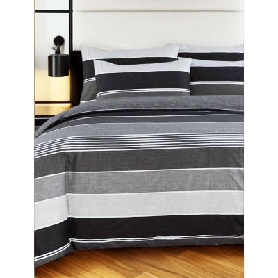 Σετ Παπλωματοθήκη Υπέρδιπλη Grego Grey 3Τμχ 230X240 Espree