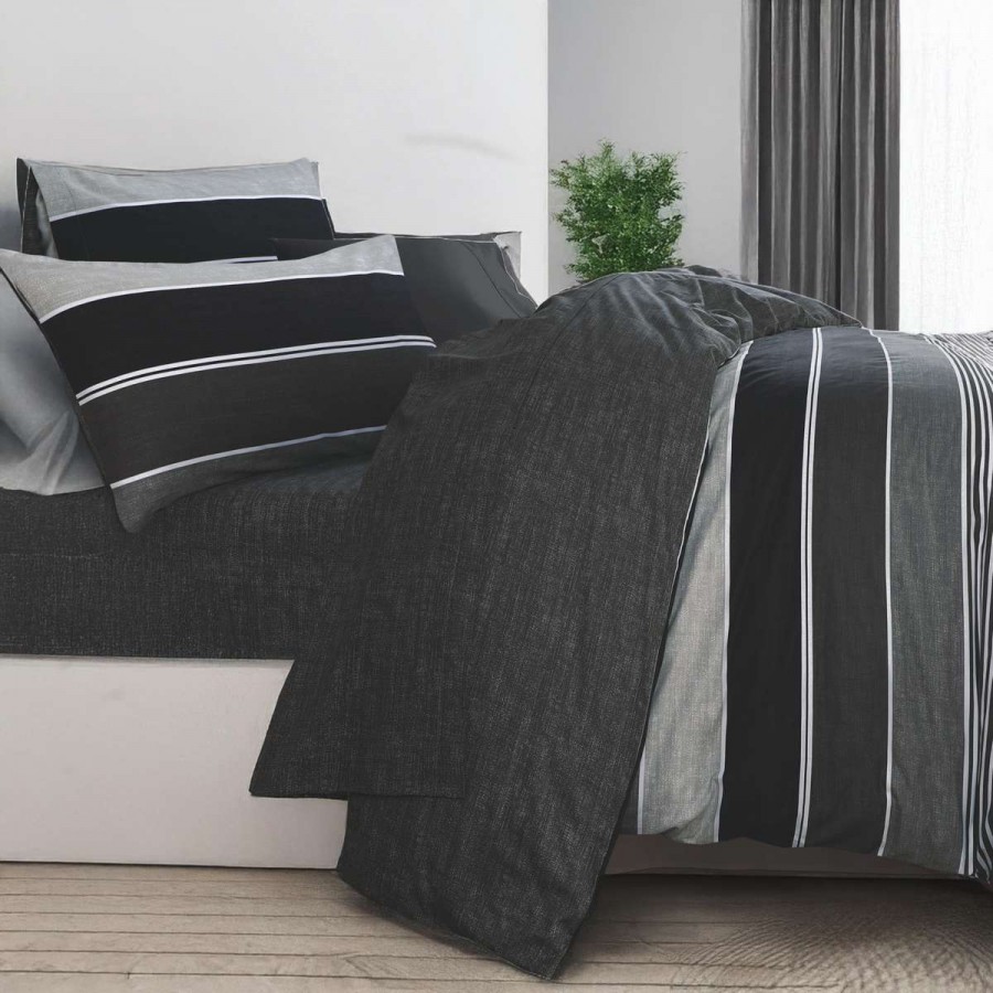 Σετ Παπλωματοθήκη Υπέρδιπλη Grego Grey 3Τμχ 230X240 Espree